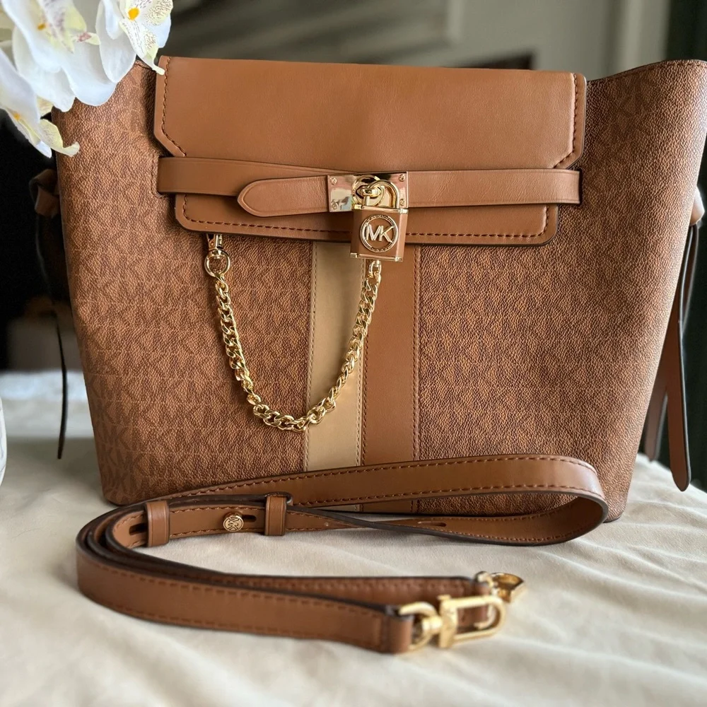 NWT Michael Kors Hamilton Legacy Large Belted Satchel - Picture 2 of 16